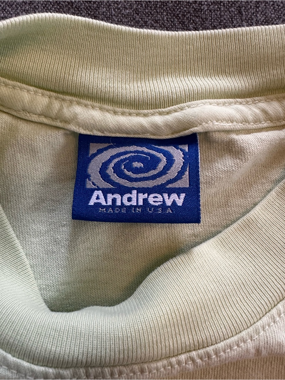 Andrew Miami Pixel Logo shirt in cream yellow - Picture 4 of 5